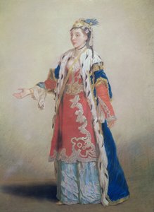 Frankisk kvinne fra Pera, Konstantinopel, 1738-43 (pastell på papir)